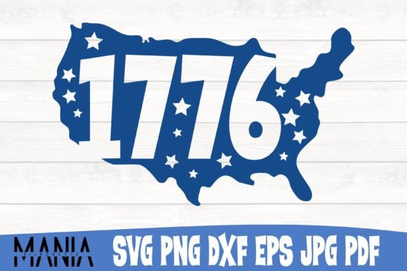 1776 Map Svg Cut File Design Graphics and Graphic Templates