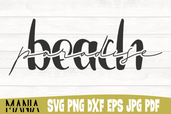Beach Paradise SVG Design for Graphic Templates and Merch