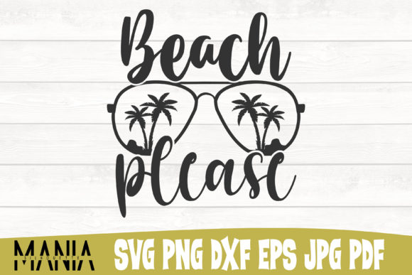 Beach Please SVG Design: A Versatile Graphic Template for Handmade Creations