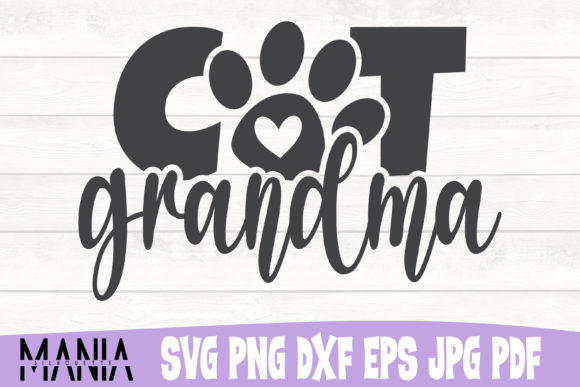 Cat Grandma Svg Cut File Design: Graphics for Editorial Templates