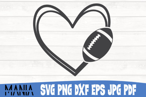 Heart Football 2 Svg Cut File Design Graphics