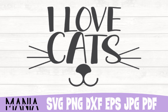 I Love Cats Svg Cut File Design Graphics and Graphic Templates Review