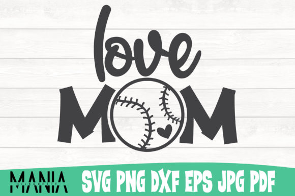 Love Mom Baseball Svg Graphics Review