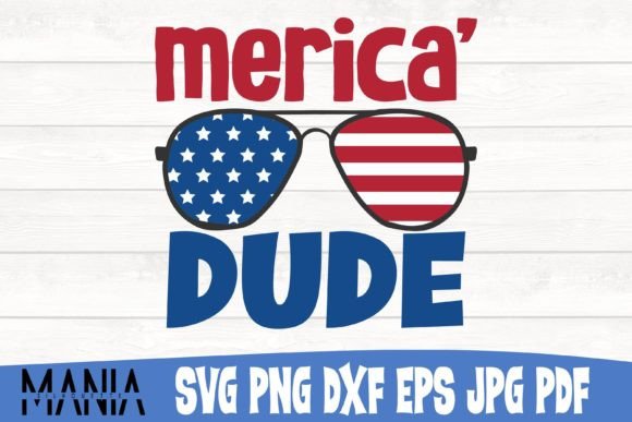Merica Dude Svg Cut File Design Graphics & Templates