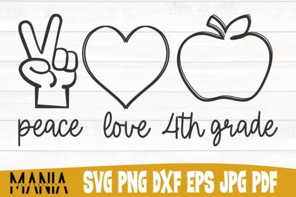 Peace Love Fourth Grade Graphics: Graphic Templates for Local Branding