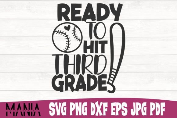 Ready to Hit Third Grade Svg Cut File Review
