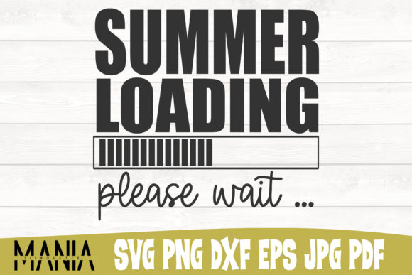 Summer Loading Please Wait SVG Design for Graphic Templates